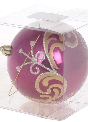 Ялинкова куля 9см з візерунком товар від виробника
