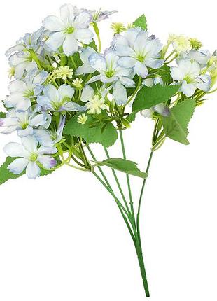 Букет ( 5 гілок ) дрібних квітів 32 см, колір - блакитний товар від виробника