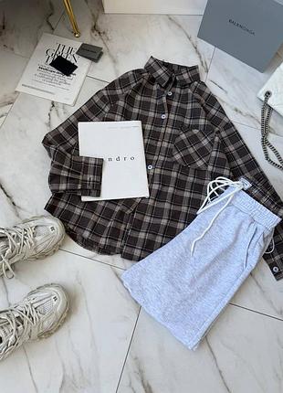 Комплект фланелева сорочка в клітинку і штани різні кольори