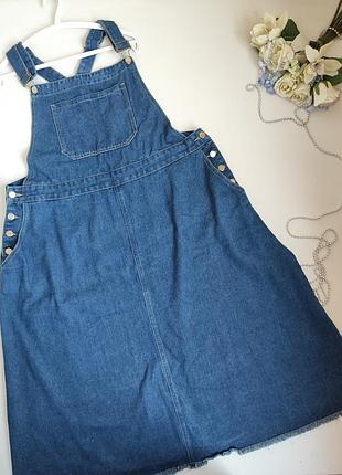 Джинсовый сарафан shein 18-20/3-4xl