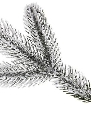Гілка лита засніжена зелена (3 гілки), 28см - 10 шт упаковка товар від виробника
