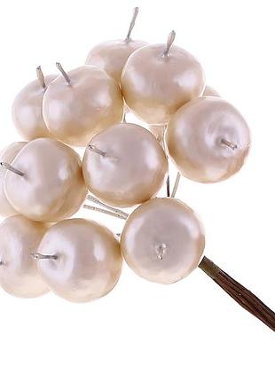 Пучок ( 12шт ) мини-яблок 11см, цвет - светлый крем - 12 шт упаковка товар от производителя