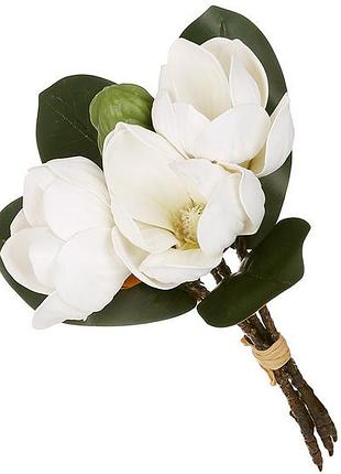 Букет магнолій ( 4 гілки ) 26 см, колір - білий товар від виробника