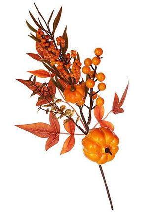 Гілка листя з ягодами і гарбузами 20*38см товар від виробника