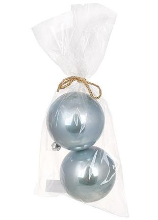 Набір ялинкових куль 2шт, 10см, колір - блакитний товар від виробника