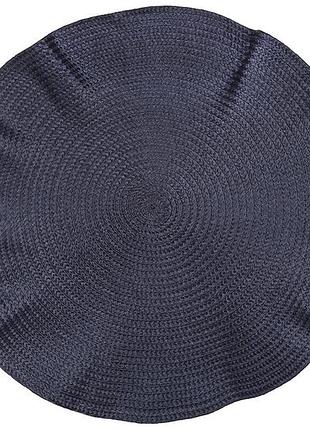 Серветка сервірувальна (плейсмат) d38см soft wave, колір - синій - 12 шт упаковка товар від виробника