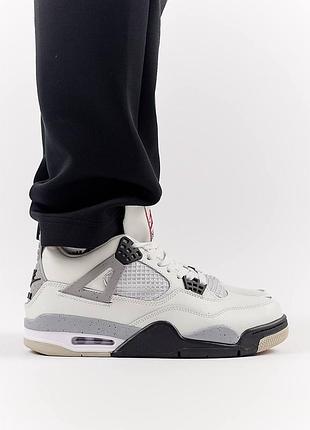 💎чоловічі кросівки nike air jordan 4 retro m white cement