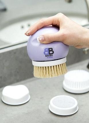Массажер 4 в 1 bb brush аккумуляторный, массажная щетка для сухого массажа и пемза для ног