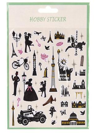 Наклейки, стикери hobby flora, набір наклейок для творчості 13 х 20 см