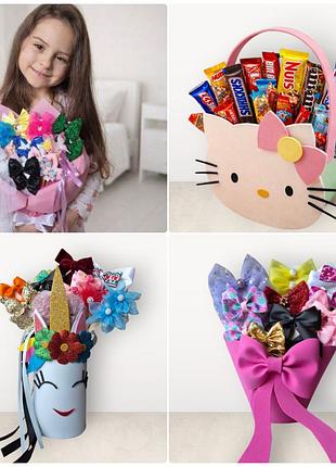 Букети із бантів, бантиків ,банти для волосся