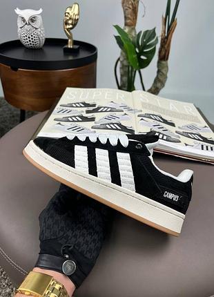 Женские кроссовки adidas originals campus 00s black white beige