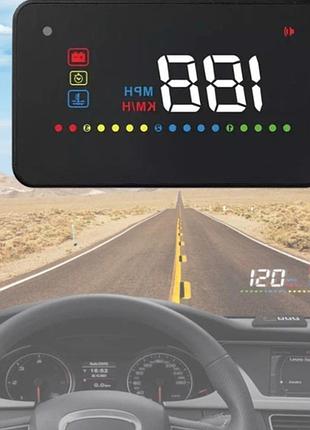 Проектор скорости на лобовое стекло hud a1000 (подометр, тахометр, температура). разгражд+подарок!