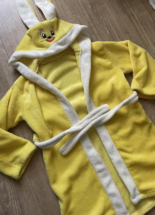 Халат дитячий,  з вушками, зайчик