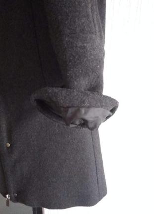 Пальто з високим коміром шерсть з кашеміром6 фото