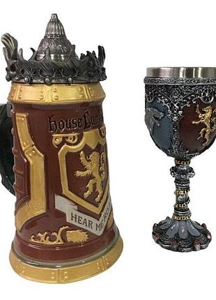 Подарочный набор кухоль игра престолов дом лансистеров и (код 00376)
