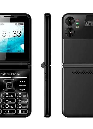 Кнопочный мобильный телефон раскладушка 4 на 4 сим карты (код 00080)