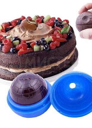 Силиконовая 3 форма для льда звезда смерти (код 00456)