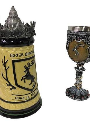 Набір кухоль game of thrones house герб баратеонів гра престолів баратеони та кубок