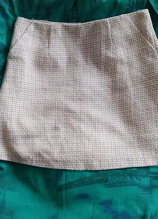 Нова твідова юбка reserved, розмір l