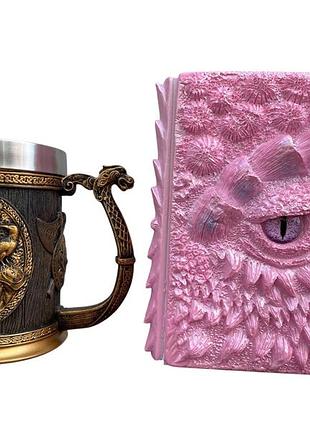 Подарунковий набір кухоль 3 скандинавські боги та блокнот 3 «дракон єдинорога»