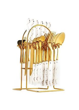 Набор столовых приборов на 6 персон белый