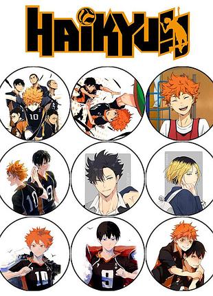Значок аниме хината кагеяма волейбол haikyu!! 1 шт (w085)