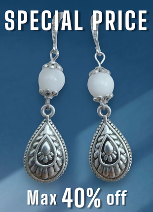 Сережки з перламутром. срібло 2