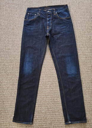 Джинси nudie jeans big bengt dark crinkle | w32 l34