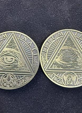 Монета сувенірна "illuminati" (колір — бронза) арт. 08173