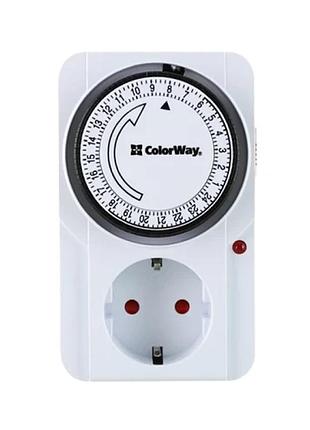 Таймер-розетка colorway, white (cw-stm01-24h)