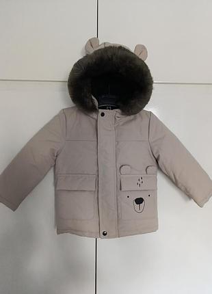 Зимняя куртка для мальчика 18-24 месяца, рост 92см