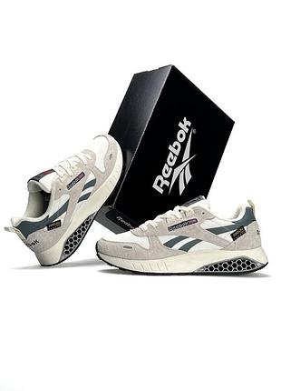 Reebok classic leather hexalite white grey beige 3