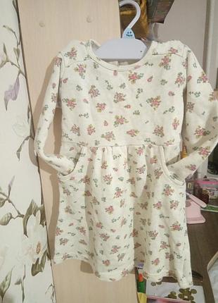 Тепле плаття на дівчинку 18-24 міс і довше