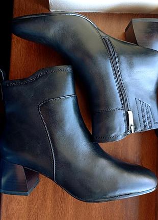 Ботильоны tamaris 1-25323-45 003 оригинал новые р.40 натуральная кожа черные