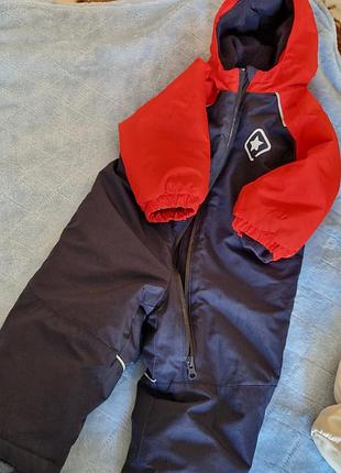 Зимовий термокомбінезон lupilu для хлопчика, розмір 80 (9-12 міс), темно-синій з червоним