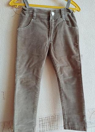 Вельветовые брюки на девочку 104см