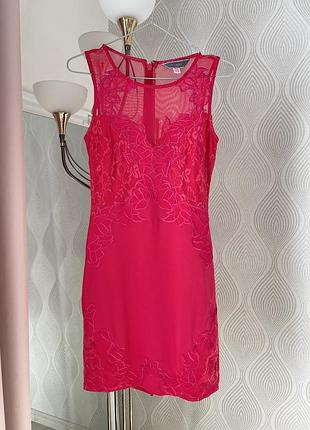 Рожева міні сукня на брительках від бренду lipsy у розмірі xs-s (8)