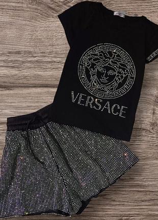 Костюм(шорти+футболка)стрази