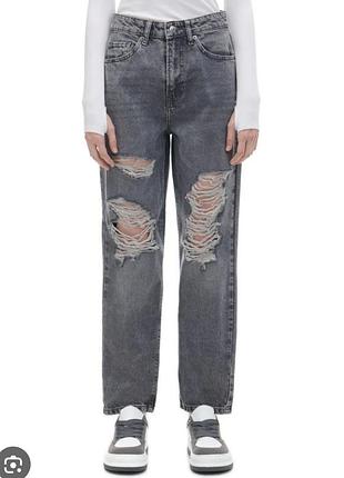 Джинси-мом рвані cropp розмір m