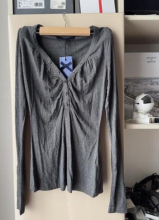 Лонгслив silvian heach v образный вырез не zara jul mango
