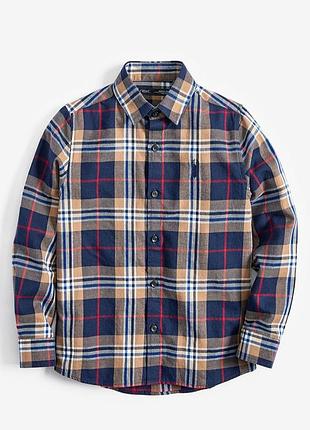 Рубашка в клетку next на мальчика 9 лет