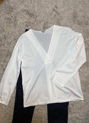 Блуза jigsaw прямого крою бавовна віскоза, м