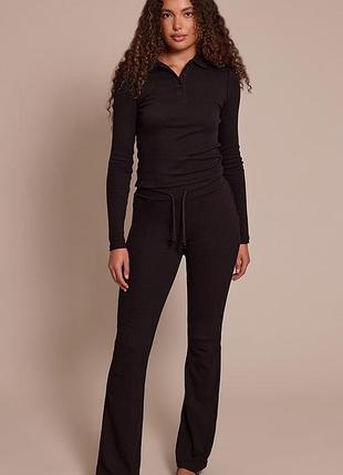 Чорні розкльошені штани plt (нові з біркою)