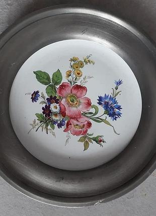 Тарілка декоративна, олово, порцеляна, швейцарія