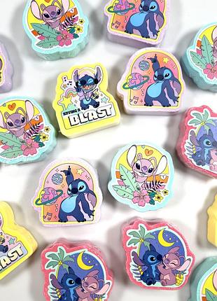 Дитяча бомбочка для ванни stitch, мусуюча шипуча бомбочка 60 г, різні дизайни
