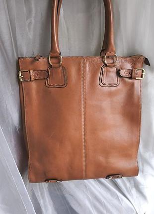 Massimo dutti кожаная женская сумка шоппер