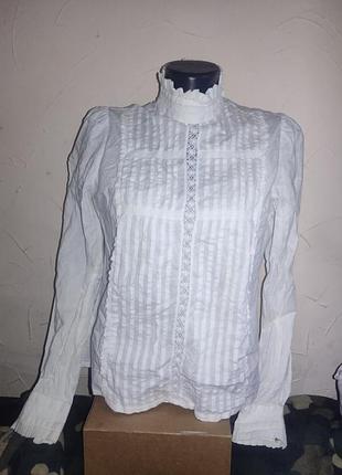 Шикарная готическая винтажная блузка в викторианском стиле laura ashley