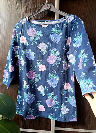 Кофта реглан новая хлопок цветы