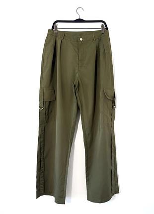 Штани карго кольору хакі вільного крою taobao
