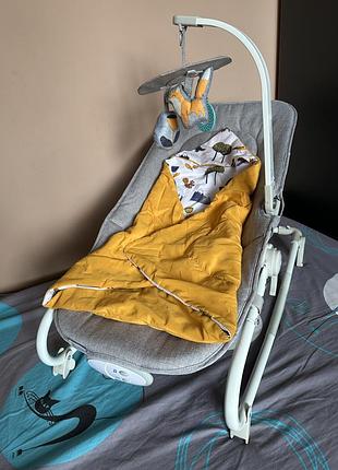 Шезлонг-гойдалка kinderkraft felio + мобіль mothercare у подарунок